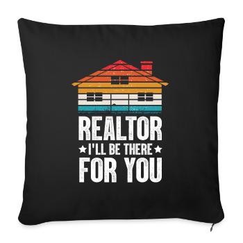 For real estate agents - This guy sells Immobi - Sofa pillowcase 17,3'' x 17,3'' (45 x 45 cm) - black - Front