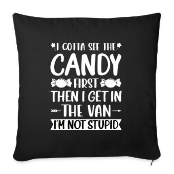 Chocolate Funny Saying Sweets Gift - Sofa pillowcase 17,3'' x 17,3'' (45 x 45 cm) - black - Front