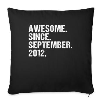 September 2012 - Birthday in September - Sofa pillowcase 17,3'' x 17,3'' (45 x 45 cm) - black - Front