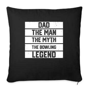 Bowling Père Papa Cooler - Housse de coussin décorative 45 x 45 cm - noir - Devant