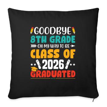 Advancement 8th grade Comprehensive school schoolchildren Pupils - Sofa pillowcase 17,3'' x 17,3'' (45 x 45 cm) - black - Front