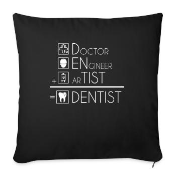 Dental Assistant Dentist Tooth - Sofa pillowcase 17,3'' x 17,3'' (45 x 45 cm) - black - Front