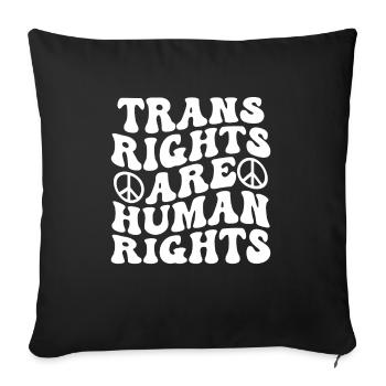 Androgyn Bisexual Gender Gay Trans Binary - Sofa pillowcase 17,3'' x 17,3'' (45 x 45 cm) - black - Front