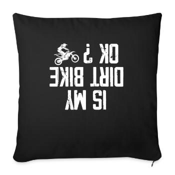 Motorcross Motorcyclist Moto Motorsport - Sofa pillowcase 17,3'' x 17,3'' (45 x 45 cm) - black - Front