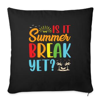 Summer Sea Summer Holiday Palms Ocean Holiday Time - Sofa pillowcase 17,3'' x 17,3'' (45 x 45 cm) - black - Front