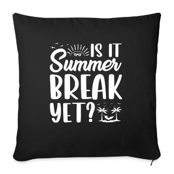 Été Mer Vacances d’été Palmiers Océan Vacances Temps - Housse de coussin décorative 45 x 45 cm - noir - Devant