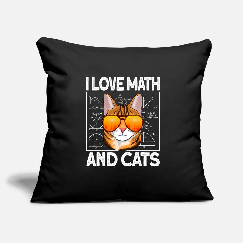 mathematics math teacher cat math arithmetic Sofa pillowcase 17,3'' x 17,3'' (45 x 45 cm)