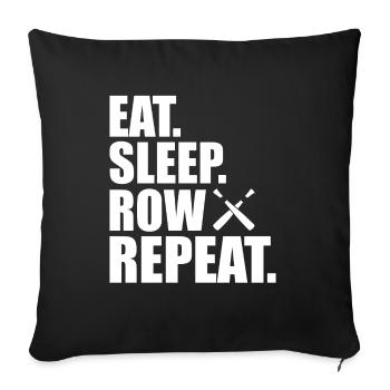 Rowing Trainer Gift Rower Rowing Boat Paddle - Sofa pillowcase 17,3'' x 17,3'' (45 x 45 cm) - black - Front