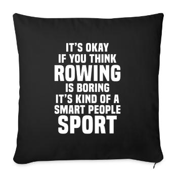 Rowing Trainer Gift Rower Rowing Boat Paddle - Sofa pillowcase 17,3'' x 17,3'' (45 x 45 cm) - black - Front