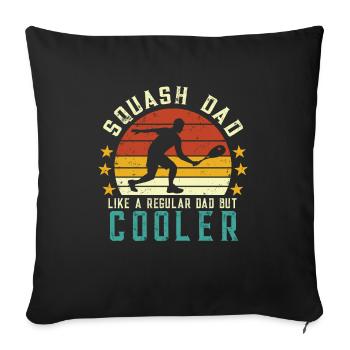 Squash Player Squashen Squash Ball Racket Father - Sofa pillowcase 17,3'' x 17,3'' (45 x 45 cm) - black - Front