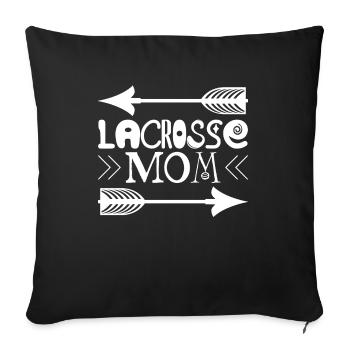 Lacrosse Mom grande Lacrosse Mama - Housse de coussin décorative 45 x 45 cm - noir - Devant