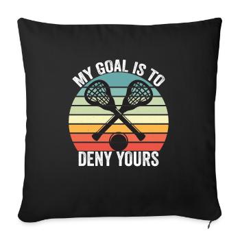 Lacrosse players play Lacrosse Relax Lacrosse - Sofa pillowcase 17,3'' x 17,3'' (45 x 45 cm) - black - Front