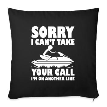 Jetski Sport Water Motorcycle Water Sports Gift - Sofa pillowcase 17,3'' x 17,3'' (45 x 45 cm) - black - Front