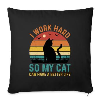 Real men love cats cat man cat father - Sofa pillowcase 17,3'' x 17,3'' (45 x 45 cm) - black - Front