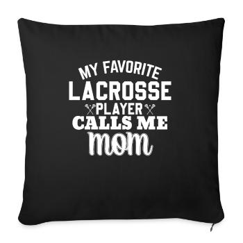 Lacrosse Mom grande Lacrosse Mama - Housse de coussin décorative 45 x 45 cm - noir - Devant