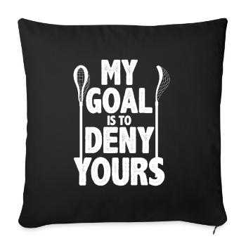 Lacrosse Players Play Lacrosse Relax Lacrosse - Sofa pillowcase 17,3'' x 17,3'' (45 x 45 cm) - black - Front