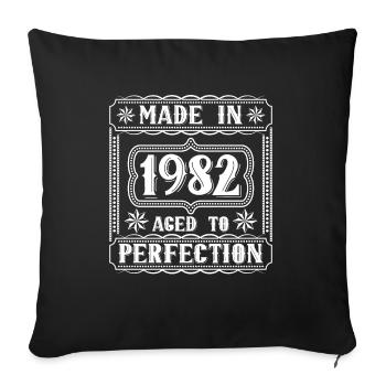 Born 1982 Retro 1982 Birthday - Sofa pillowcase 17,3'' x 17,3'' (45 x 45 cm) - black - Front