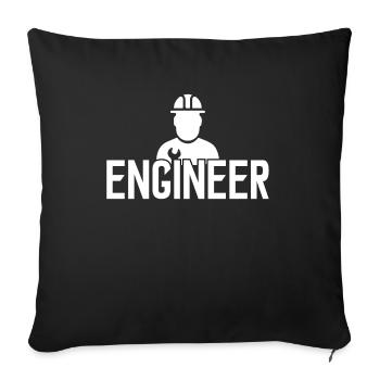 ENGINEER Diploma in Mechanical Engineering - Sofa pillowcase 17,3'' x 17,3'' (45 x 45 cm) - black - Front