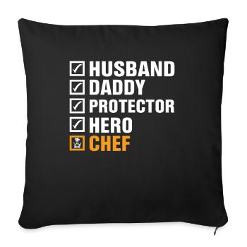 Chef Beanie Chef Kitchen Five Stars Gold 5 - Sofa pillowcase 17,3'' x 17,3'' (45 x 45 cm) - black - Front