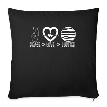 Jupiter Planète Univers Astrologie spatiale - Housse de coussin décorative 45 x 45 cm - noir - Devant