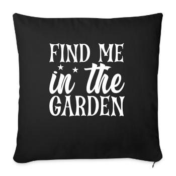 Jardinière Jardinier Femmes Enfants Femme - Housse de coussin décorative 45 x 45 cm - noir - Devant