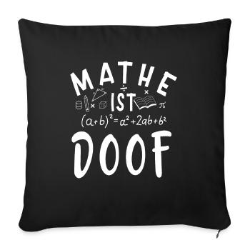 Professeur de mathématiques Formule mathématique Professeur de géométrie - Housse de coussin décorative 45 x 45 cm - noir - Devant