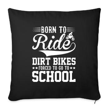 Motorcross motorcyclist Moto Motorsport - Sofa pillowcase 17,3'' x 17,3'' (45 x 45 cm) - black - Front