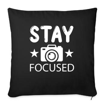 Photography Camera Photographer Retro Camera Photography - Sofa pillowcase 17,3'' x 17,3'' (45 x 45 cm) - black - Front