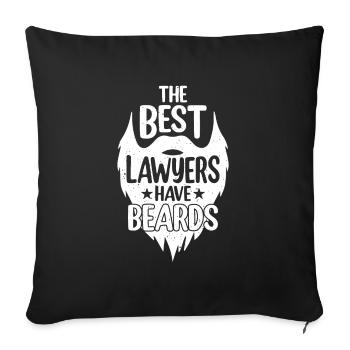 Avocat barbu Moustache Avocat Bart Gift - Housse de coussin décorative 45 x 45 cm - noir - Devant