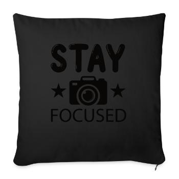 Photography Camera Photographer Retro Camera Photography - Sofa pillowcase 17,3'' x 17,3'' (45 x 45 cm) - black - Front