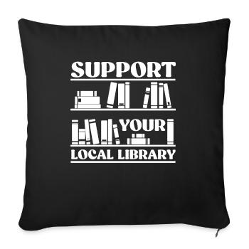 Library Librarian Read - Sofa pillowcase 17,3'' x 17,3'' (45 x 45 cm) - black - Front