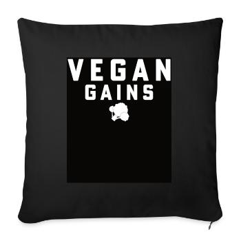 Plant Food Vegan Vegetables Healthy Climate Change - Sofa pillowcase 17,3'' x 17,3'' (45 x 45 cm) - black - Front