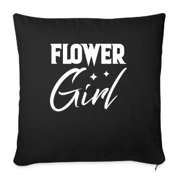 cool flower girl wedding flower child gift - Sofa pillowcase 17,3'' x 17,3'' (45 x 45 cm) - black - Front