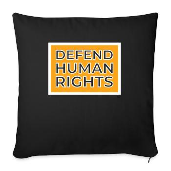 Droits de l’homme Politique Manifestation sur la liberté - Housse de coussin décorative 45 x 45 cm - noir - Devant