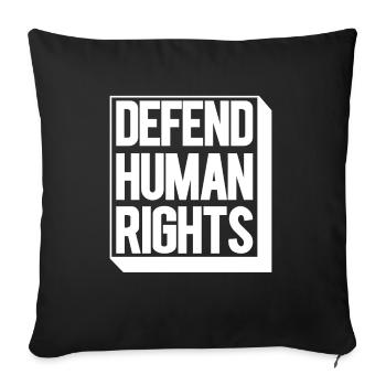 Droits de l’homme Politique Manifestation sur la liberté - Housse de coussin décorative 45 x 45 cm - noir - Devant