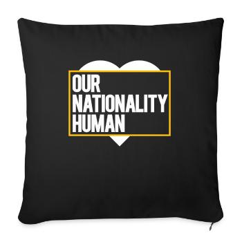 Nationality Man Against racism Human rights - Sofa pillowcase 17,3'' x 17,3'' (45 x 45 cm) - black - Front