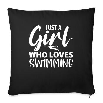 Swimmer Swimming Pool Swimming Sport Swimming - Sofa pillowcase 17,3'' x 17,3'' (45 x 45 cm) - black - Front