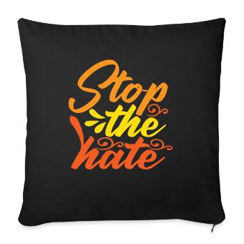 Nationality Man Against racism Human rights - Sofa pillowcase 17,3'' x 17,3'' (45 x 45 cm) - black - Front