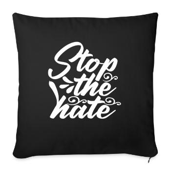 Nationality Man Against racism Human rights - Sofa pillowcase 17,3'' x 17,3'' (45 x 45 cm) - black - Front