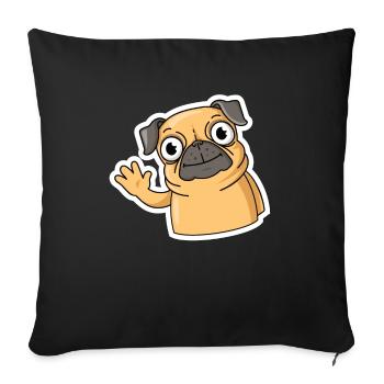 Cute Pug Life Puppy Dog Owner Pug Love - Sofa pillowcase 17,3'' x 17,3'' (45 x 45 cm) - black - Front