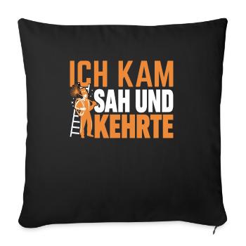 Schornsteinfeger Kaminkehrer Chimney Sweep - Sofakissenbezug 45 x 45 cm - Schwarz - Vorne