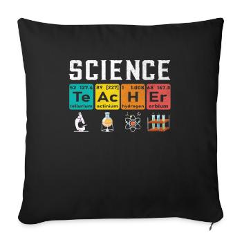 Chimie Chimiste Scientifique Enseignant Master - Housse de coussin décorative 45 x 45 cm - noir - Devant