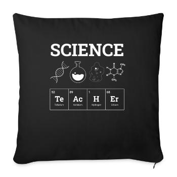 Chimie Chimiste Scientifique Enseignant Master - Housse de coussin décorative 45 x 45 cm - noir - Devant