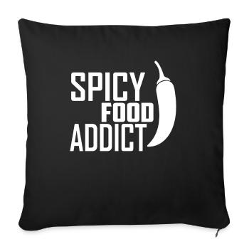 Spicy food spices chilli pepper spicy food - Sofa pillowcase 17,3'' x 17,3'' (45 x 45 cm) - black - Front