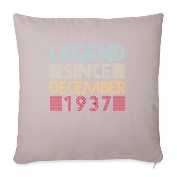 Anniversaire des légendes Décembre 1937 cadeau de naissance - Housse de coussin décorative 45 x 45 cm - taupe clair - Devant