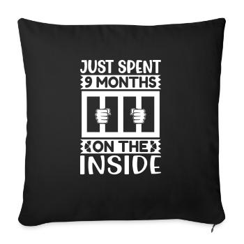 Drôles de dictons de bébé - Housse de coussin décorative 45 x 45 cm - noir - Devant