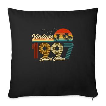 Vintage 1997 Limited Edition Gift for Birthday - Sofa pillowcase 17,3'' x 17,3'' (45 x 45 cm) - black - Front