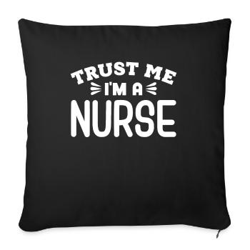 Physician Assistant Nurse Medical Practice Needle - Sofa pillowcase 17,3'' x 17,3'' (45 x 45 cm) - black - Front