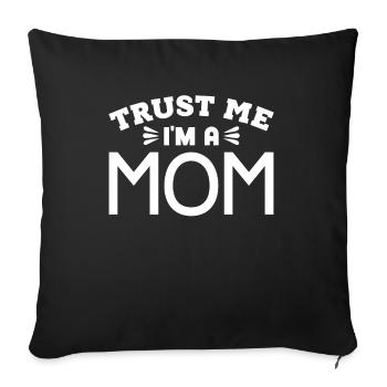 Meilleur cadeau de maman de la fête des mères - Housse de coussin décorative 45 x 45 cm - noir - Devant