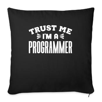 Cadeau de programmeur développeur de logiciels - Housse de coussin décorative 45 x 45 cm - noir - Devant